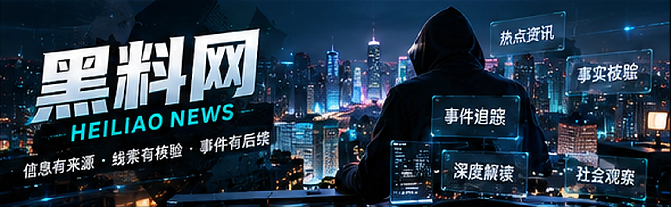 黑青城市资讯视觉概念图